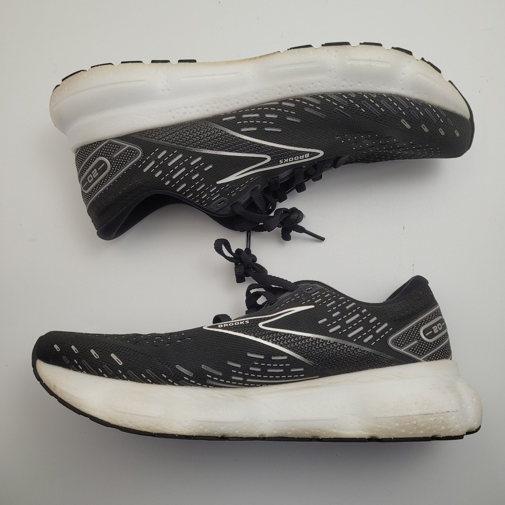 Brooks Glycerin Shoes Mens Size 9‎ GTS 20 Running Sneakers Black White Sample